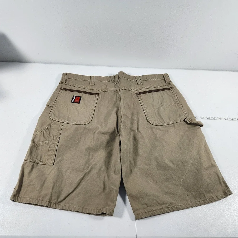 Wrangler Riggs Workwear Mens Tan‎ Ripstop Carpenter Shorts Utility Khaki 40